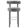 Toulouse Performance Velvet Bar Stool  - No Shipping Charges