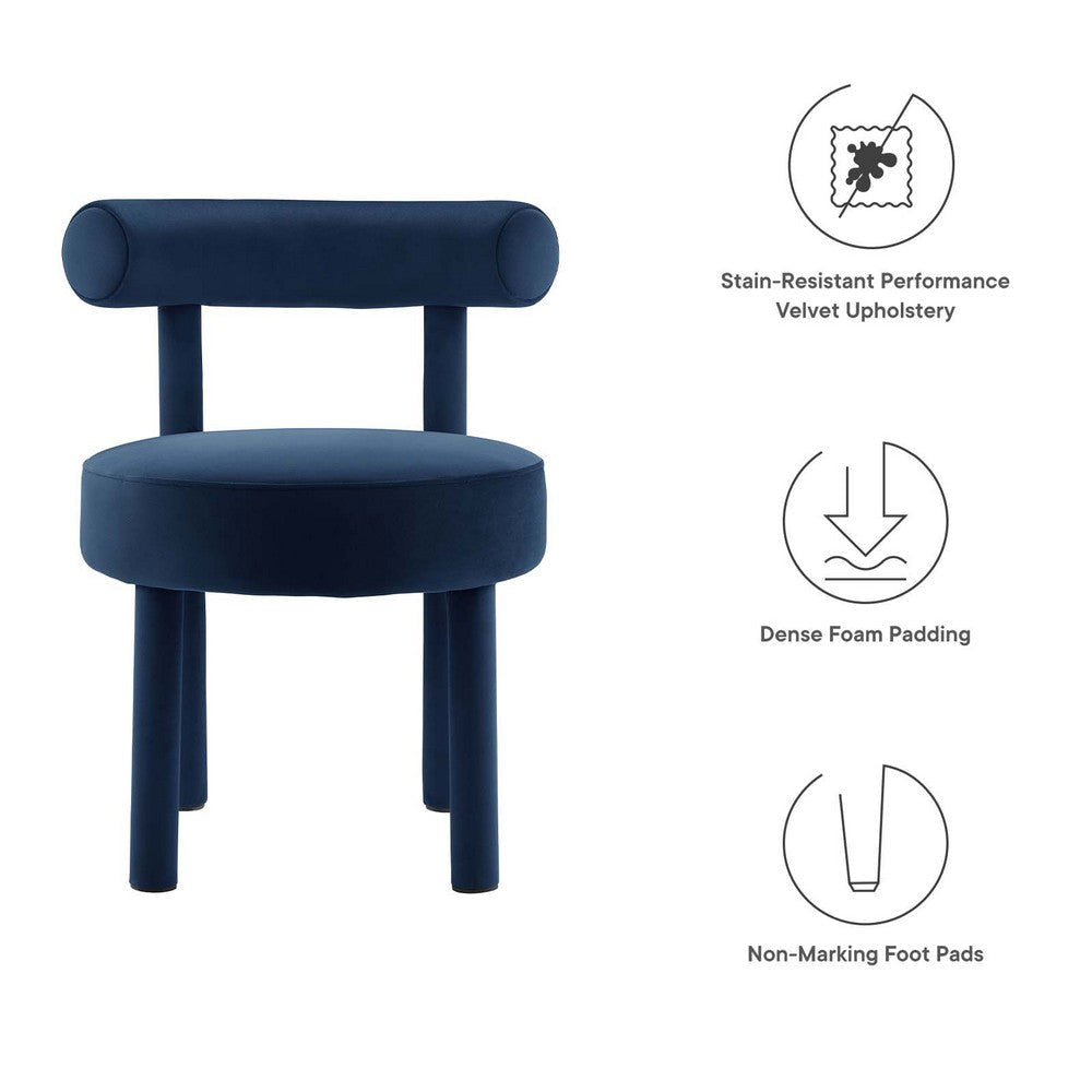 Modway Toulouse Dining-Chairs Midnight Blue MDY-EEI-6388-MID