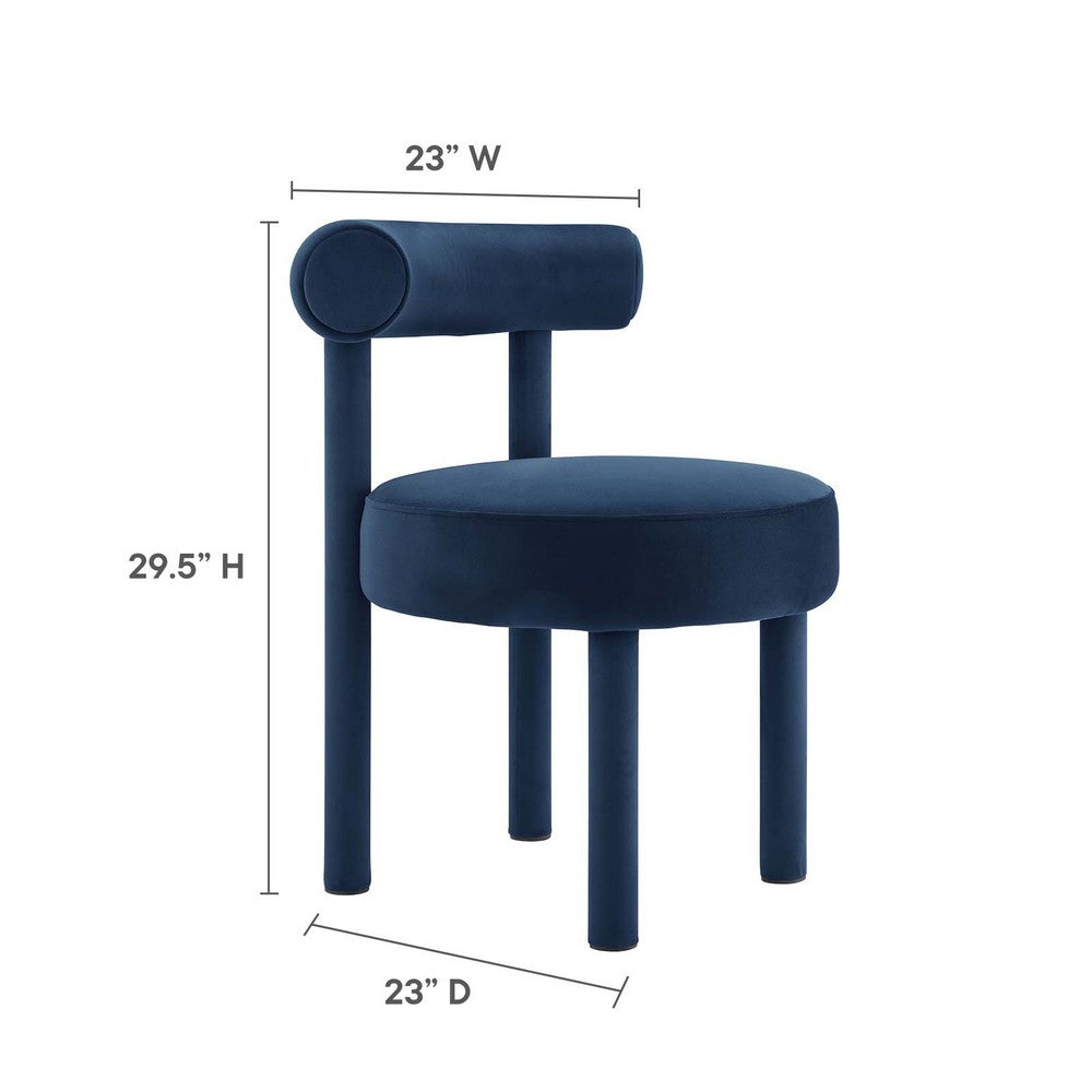 Toulouse Performance Velvet Dining Chair - No Shipping Charges