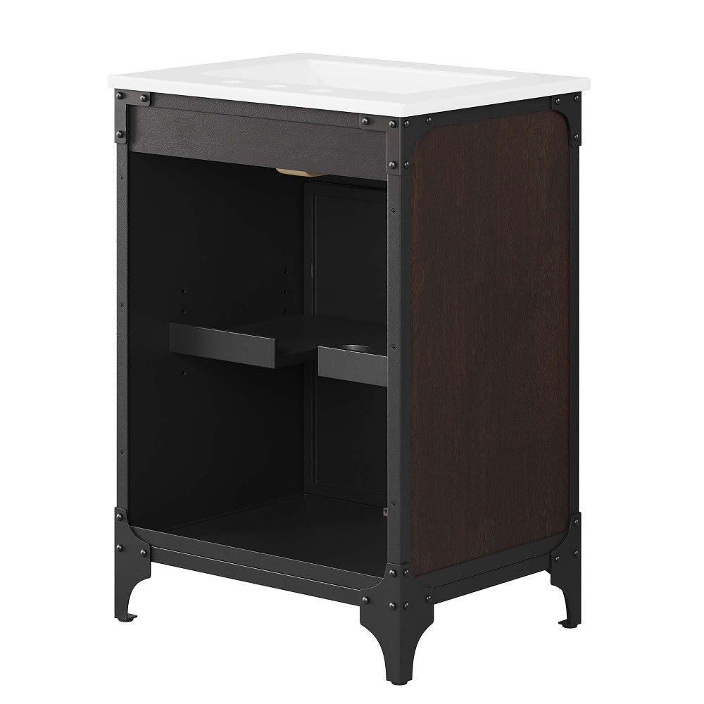 Steamforge 24’’ Bathroom Vanity MDY-EEI-6413-WHI-BLK