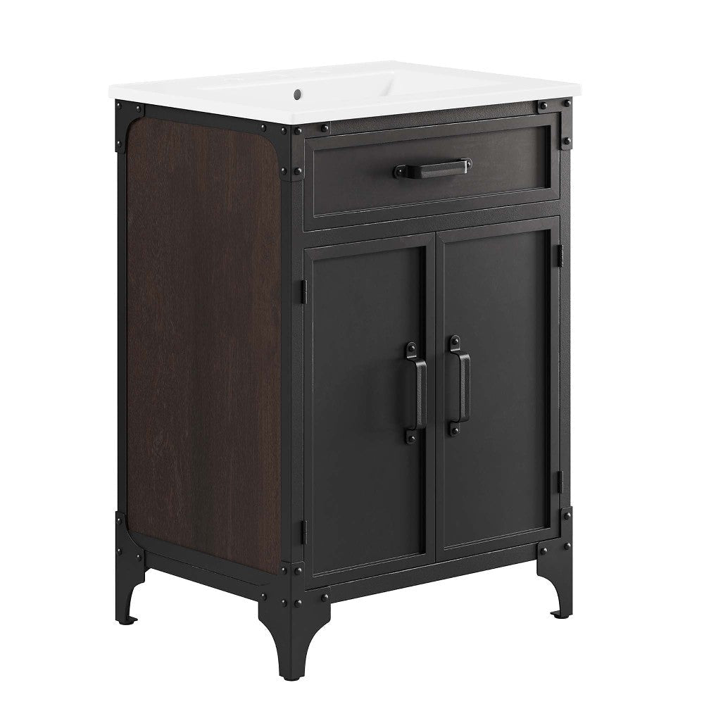 Steamforge 24’’ Bathroom Vanity MDY-EEI-6413-WHI-BLK