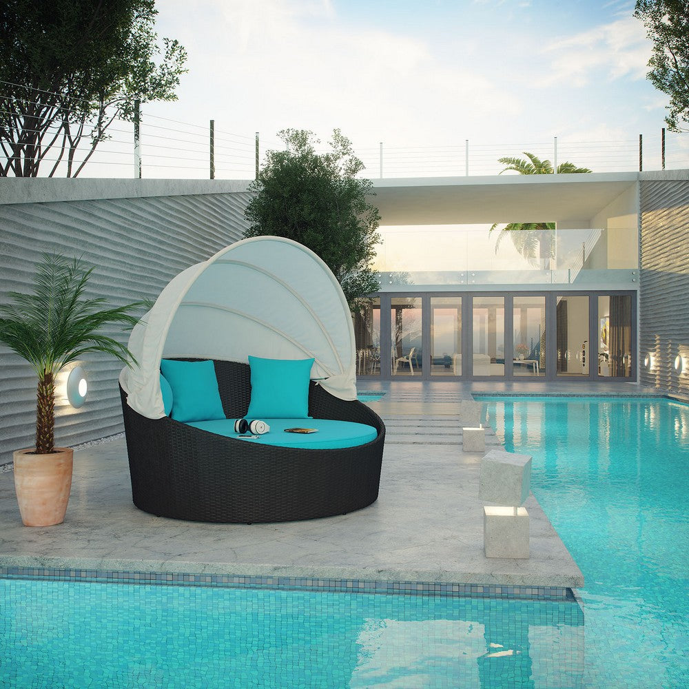 Siesta Canopy Outdoor Patio Daybed by Modway| Green