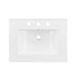 Modway Quantum Modern Bathroom Vanity with Ceramic Sink Basin and Storage Drawer 24’’ White Gold MDY-EEI-6425-WHI-GLD