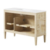 Modway Elysian Wood Bathroom Vanity in White Burl with Ceramic Basin 48’’ Single Sink MDY-EEI-6451-WHI-BUR