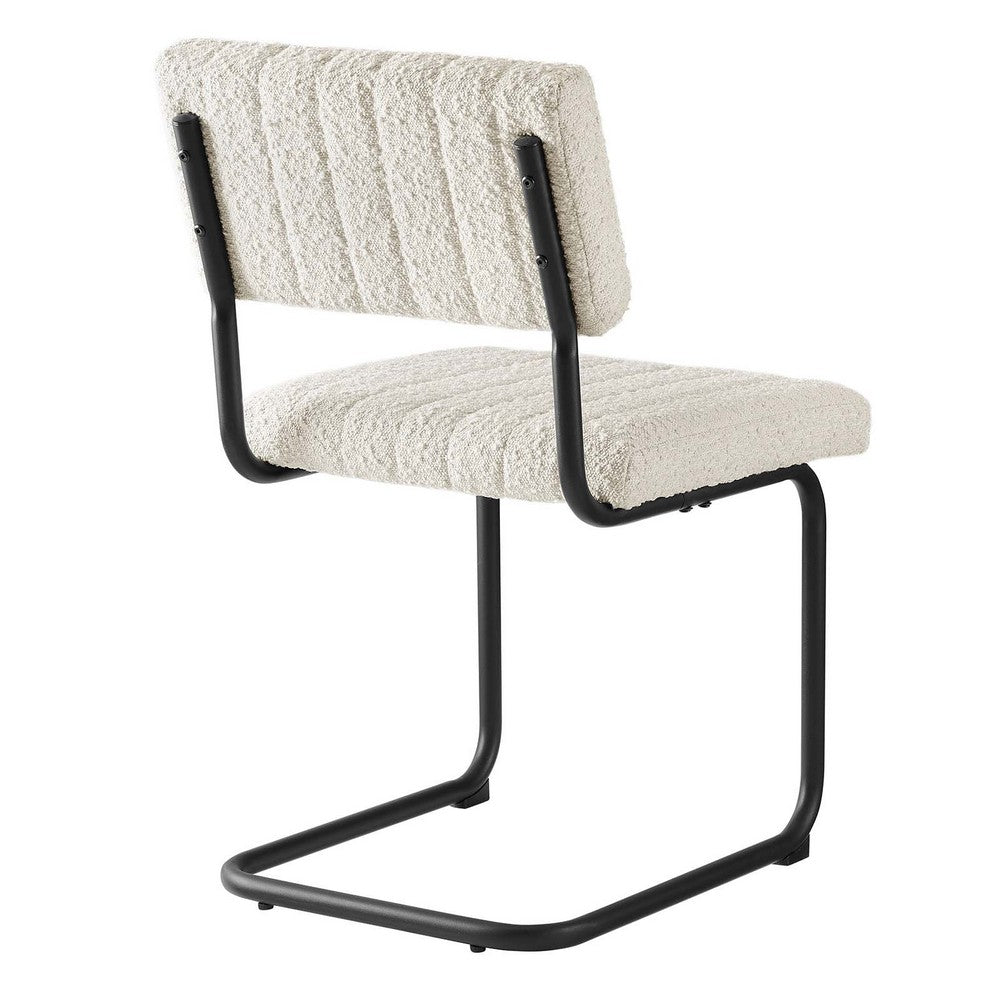 Parity Boucle Dining Side Chairs Set of 2 by Modway| White