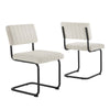 Parity Boucle Dining Side Chairs Set of 2 by Modway| White