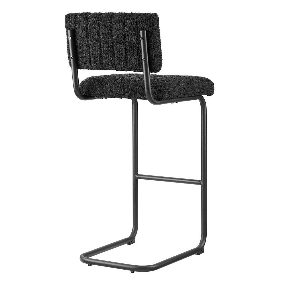 Parity Boucle Bar Stools Set of 2 by Modway| Black