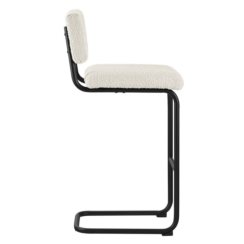Parity Boucle Bar Stools Set of 2 by Modway| White