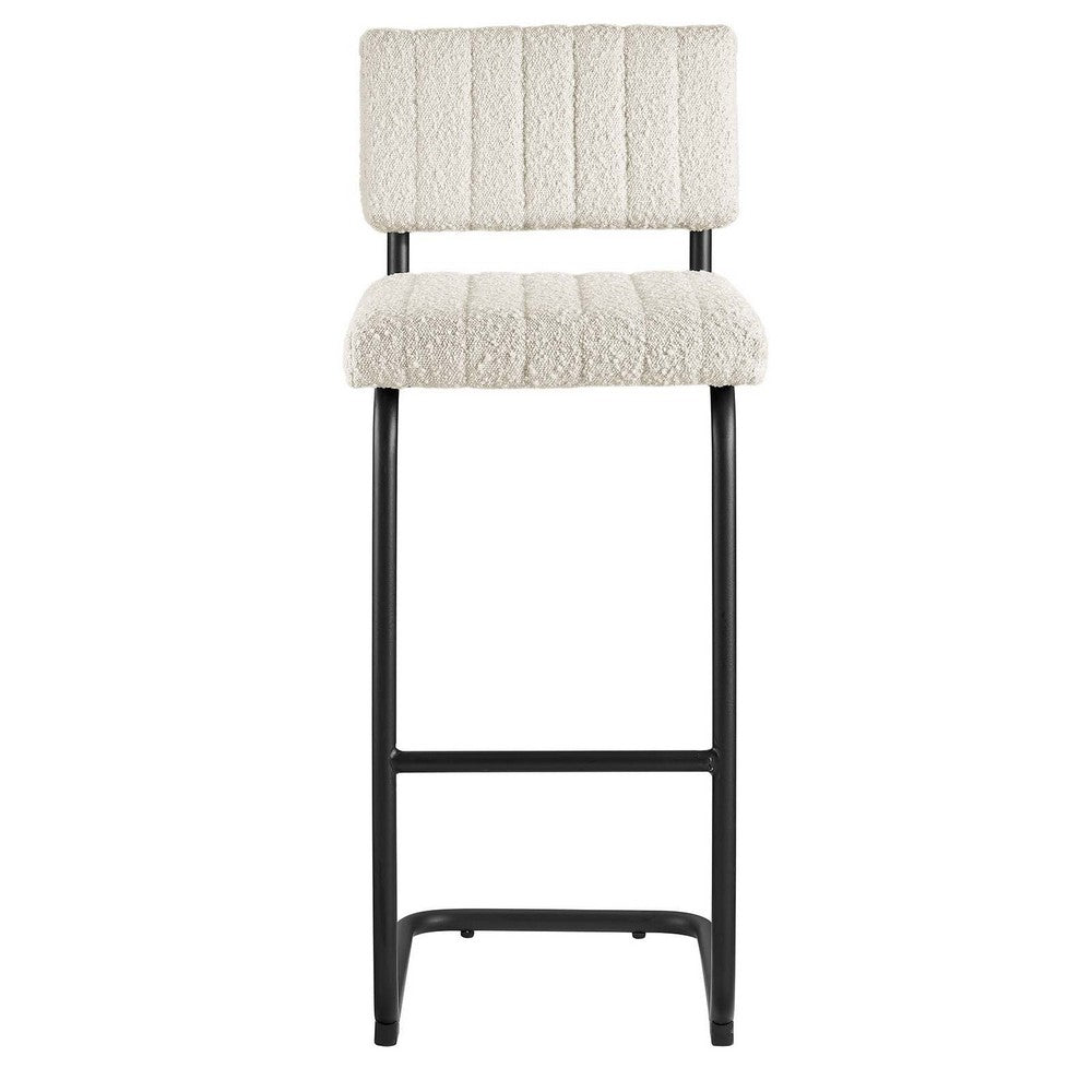 Parity Boucle Bar Stools Set of 2 by Modway| White