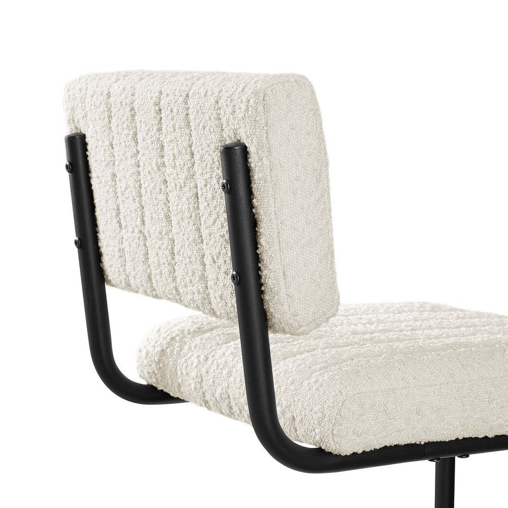 Modway EEI-6473-BLK-IVO Parity Boucle Bar Stools - Set of 2 Black Ivory MDY-EEI-6473-BLK-IVO