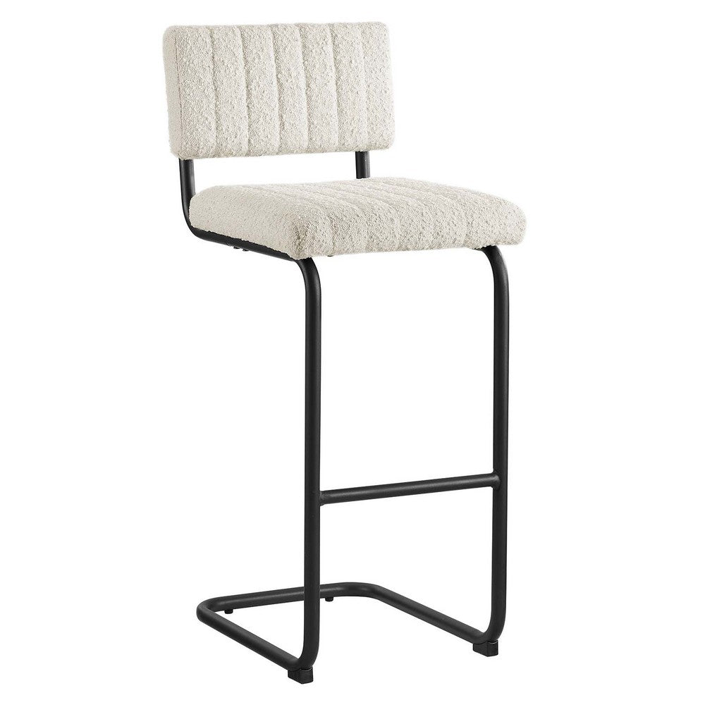 Parity Boucle Bar Stools Set of 2 by Modway| White