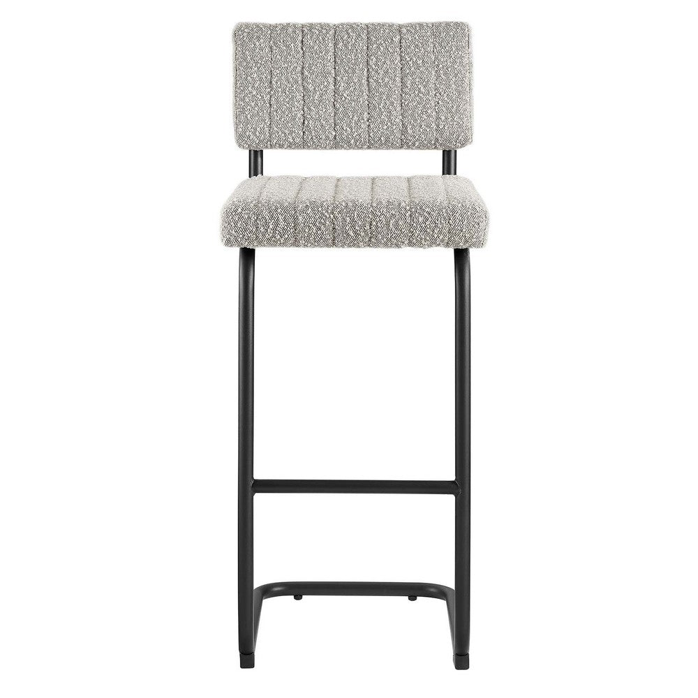 Parity Boucle Bar Stools Set of 2 by Modway| Gray