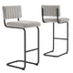 Parity Boucle Bar Stools Set of 2 by Modway| Gray