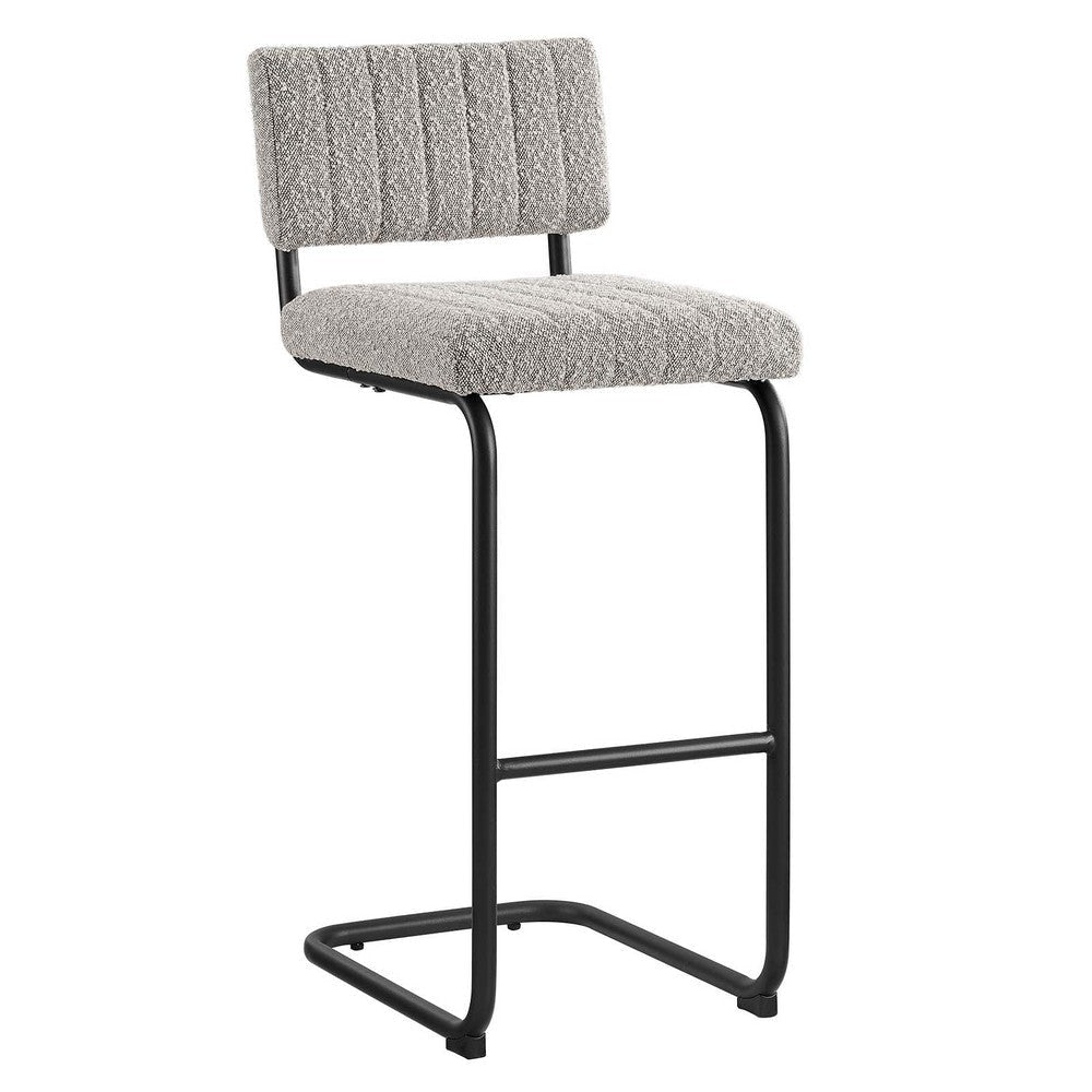 Modway EEI-6473-BLK-TAU Parity Boucle Bar Stools - Set of 2, Black Taupe