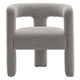 Modway Kayla Boucle Fabric Upholstered Living Room Accent Armchair in Light Gray MDY-EEI-6479-LGR
