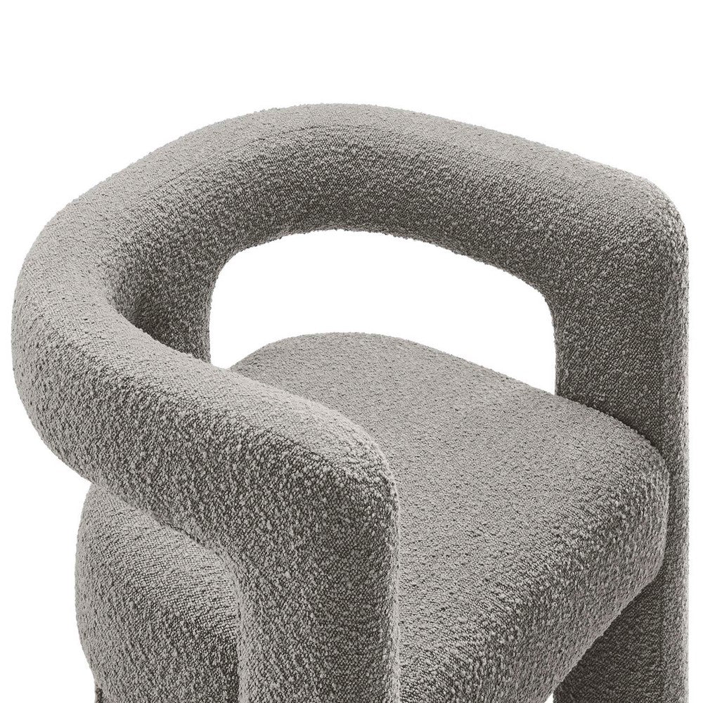 Kayla Boucle Upholstered Armchair  - No Shipping Charges