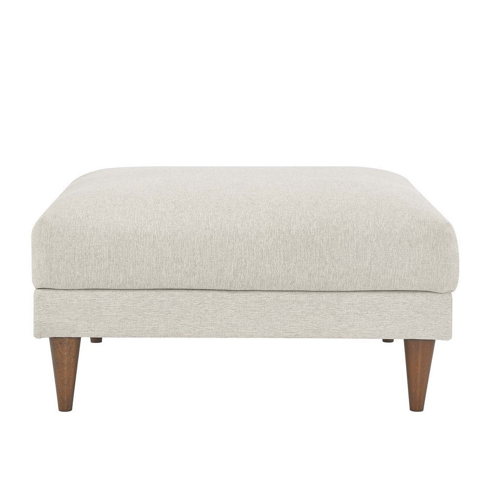 Modway EEI-6481-HEI Zoya Down Filled Overstuffed Ottoman Ivory Fabric MDY-EEI-6481-HEI