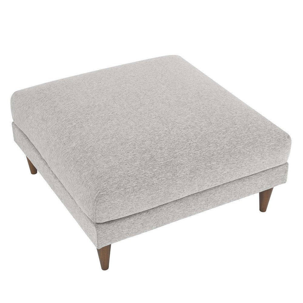 Modway EEI-6481-HLG Zoya Down Filled Overstuffed Ottoman Light Gray Fabric MDY-EEI-6481-HLG