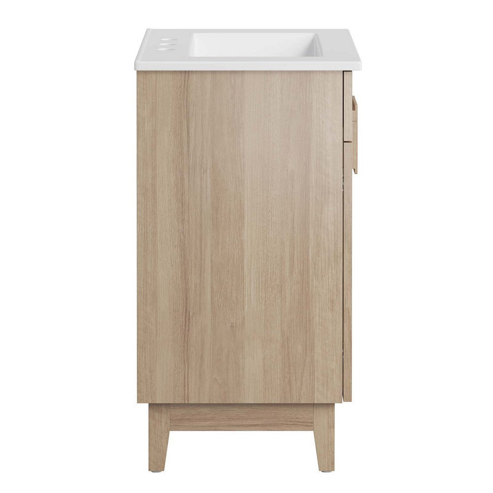 Modway Miles Vanity 24 Inch White Oak MDY-EEI-6482-WHI-OAK