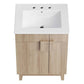 Modway Miles Vanity 24 Inch White Oak MDY-EEI-6482-WHI-OAK