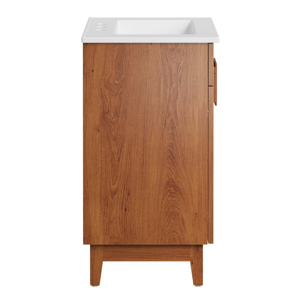 Modway Miles Vanity 24 Inch White Walnut MDY-EEI-6482-WHI-WAL