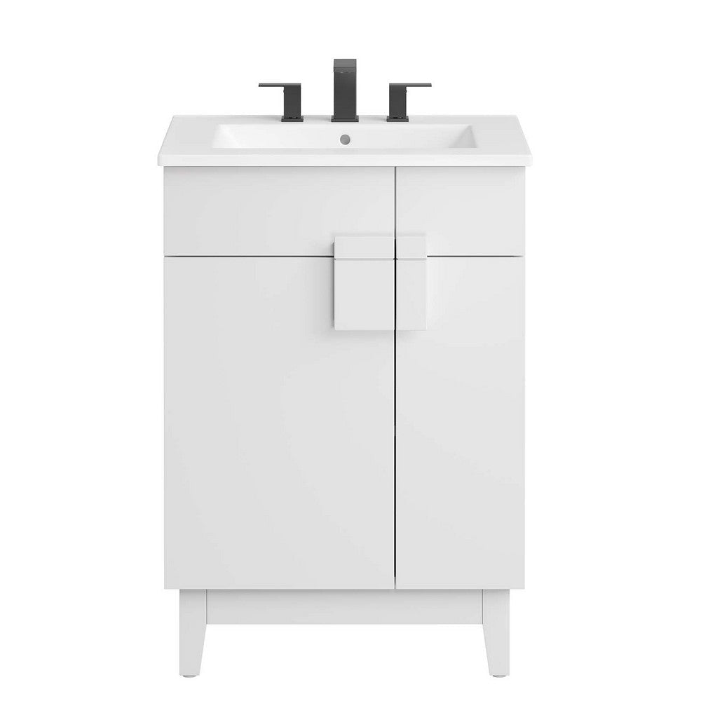 Modway Miles Vanity 24 Inch White White MDY-EEI-6482-WHI-WHI