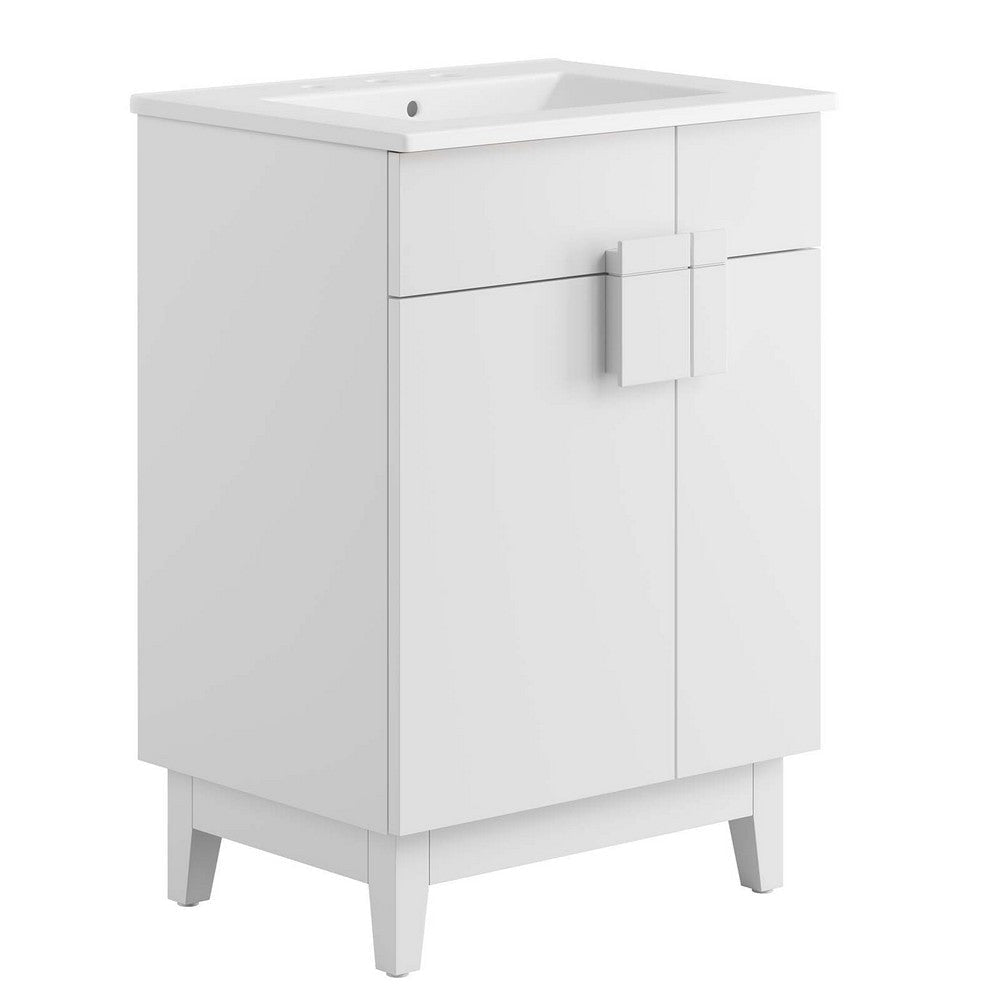 Modway Miles Vanity, 24 Inch, White White