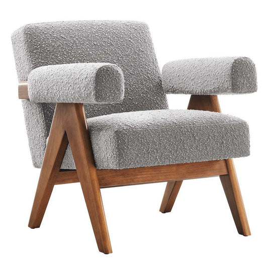 Lyra Boucle Fabric Armchair  - No Shipping Charges