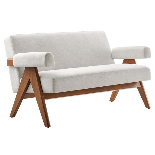 Modway Lyra Love Seats, Ivory Fabric