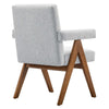 Modway Lyra Dining Room Chair with Heathered Woven Light Gray Fabric-Set of 2 MDY-EEI-6507-HLG