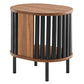 Modway Fortitude Wood Side Table with Open Center Storage in Walnut/Black MDY-EEI-6523-WAL-BLK