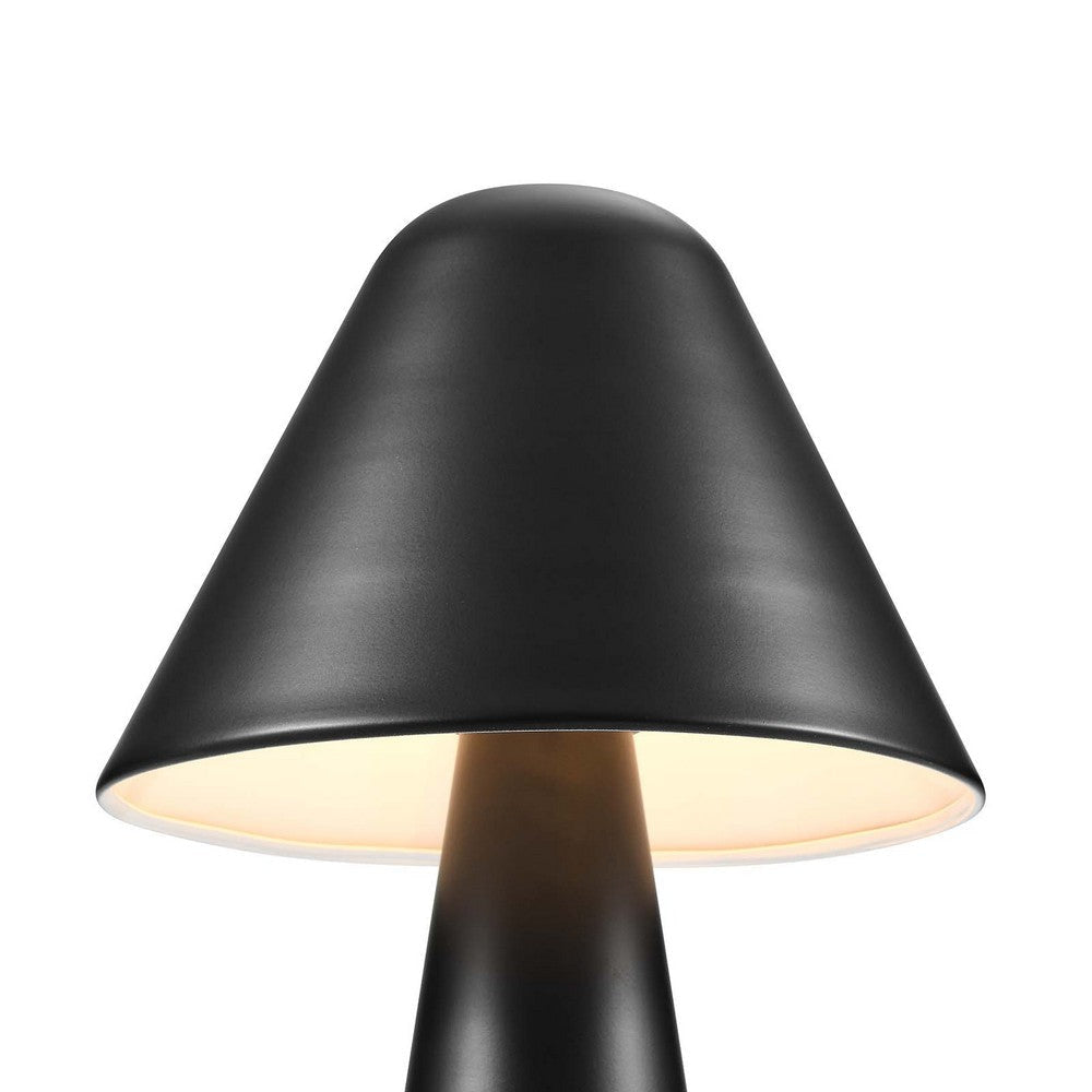 Modway EEI-6529-BLK Jovial Metal Mushroom Table Lamp Black MDY-EEI-6529-BLK