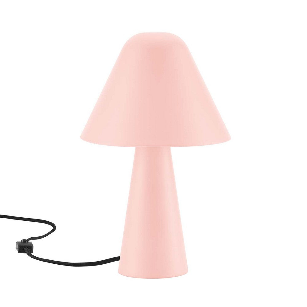 Jovial Metal Mushroom Table Lamp by Modway| Red