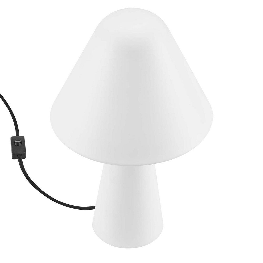 Modway EEI-6529-WHI Jovial Metal Mushroom Table Lamp White MDY-EEI-6529-WHI