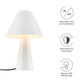 Modway EEI-6529-WHI Jovial Metal Mushroom Table Lamp White MDY-EEI-6529-WHI