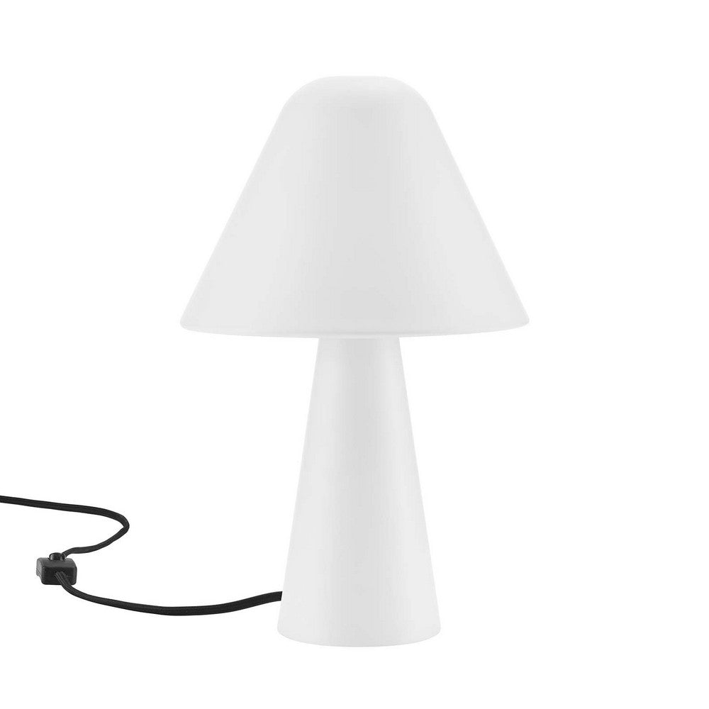 Jovial Metal Mushroom Table Lamp by Modway| White