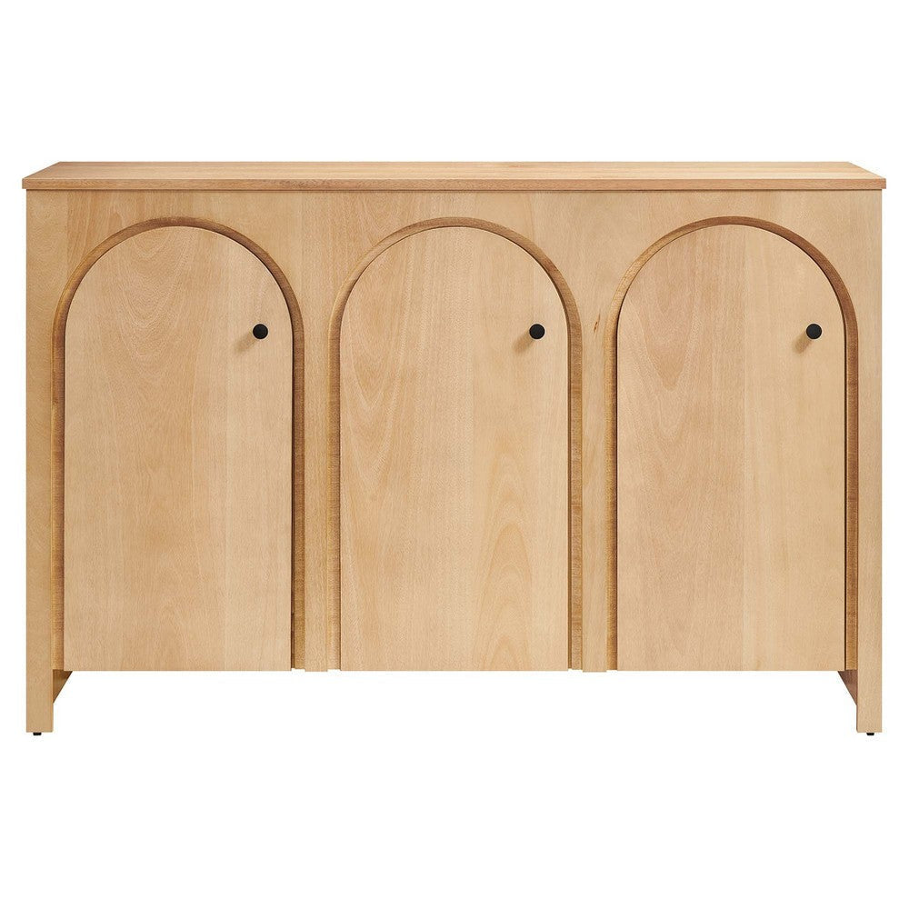 Modway Appia 3-Door Arched Door Sideboard Storage Cabinet Oak MDY-EEI-6536-OAK