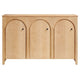 Modway Appia 3-Door Arched Door Sideboard Storage Cabinet Oak MDY-EEI-6536-OAK