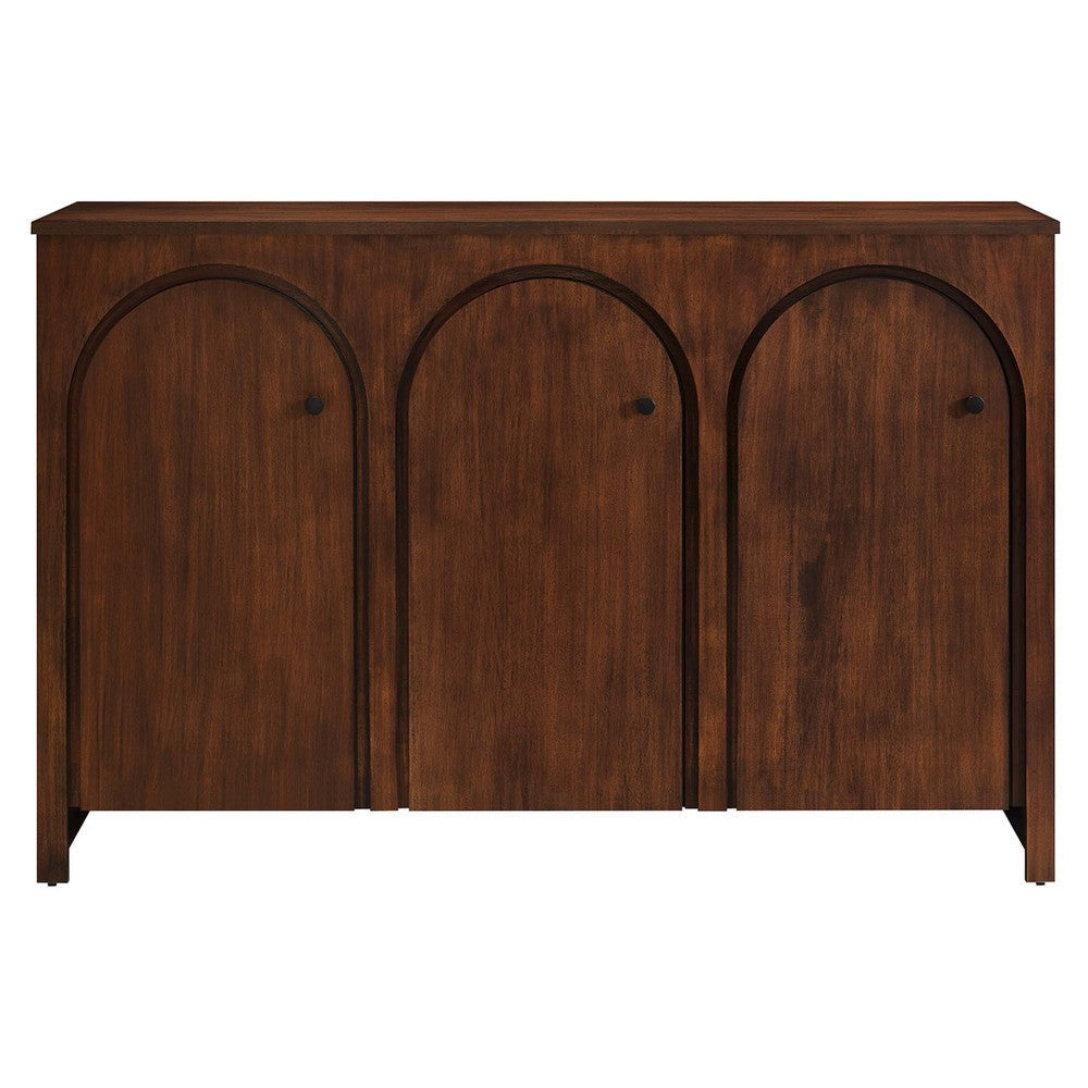 Modway Appia 3-Door Arched Door Sideboard Storage Cabinet Oak MDY-EEI-6536-OAK