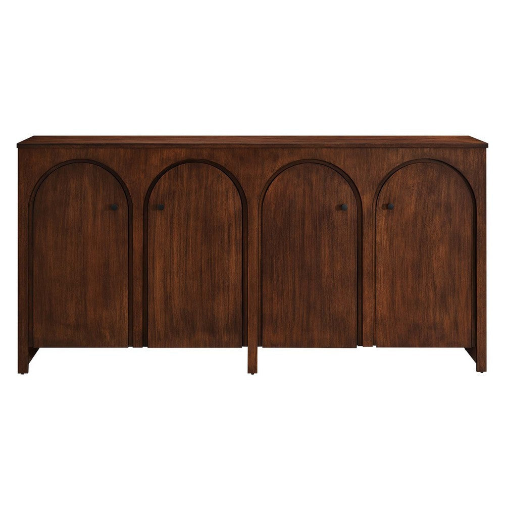 Modway Appia Wood Grain 4-Door Sideboard Storage Cabinet Oak MDY-EEI-6538-OAK