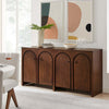 Modway Appia Wood Grain 4-Door Sideboard Storage Cabinet Oak