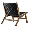 Saoirse Faux Leather Wood Accent Lounge Chair  - No Shipping Charges