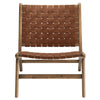 Modway Saoirse Wood Accent Lounge Chair-Woven Leather Seating in Walnut Brown MDY-EEI-6542-WAL-BRN