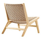 Modway Saoirse Wood Accent Lounge Chair-Woven Rope Seating Natural MDY-EEI-6543-NAT-NAT