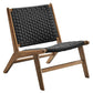 Saoirse Woven Rope Wood Accent Lounge Chair  - No Shipping Charges