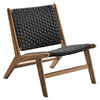 Saoirse Woven Rope Wood Accent Lounge Chair - No Shipping Charges MDY-EEI-6543-NAT-BLK