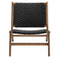 Modway Saoirse Wood Accent Lounge Chair-Woven Rope Seating in Walnut Black MDY-EEI-6543-WAL-BLK