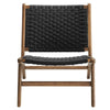 Modway Saoirse Wood Accent Lounge Chair-Woven Rope Seating in Walnut Black MDY-EEI-6543-WAL-BLK