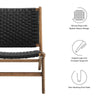 Saoirse Woven Rope Wood Accent Lounge Chair  - No Shipping Charges