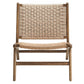 Modway Saoirse Wood Accent Lounge Chair-Woven Rope Seating in Walnut Natural MDY-EEI-6543-WAL-NAT